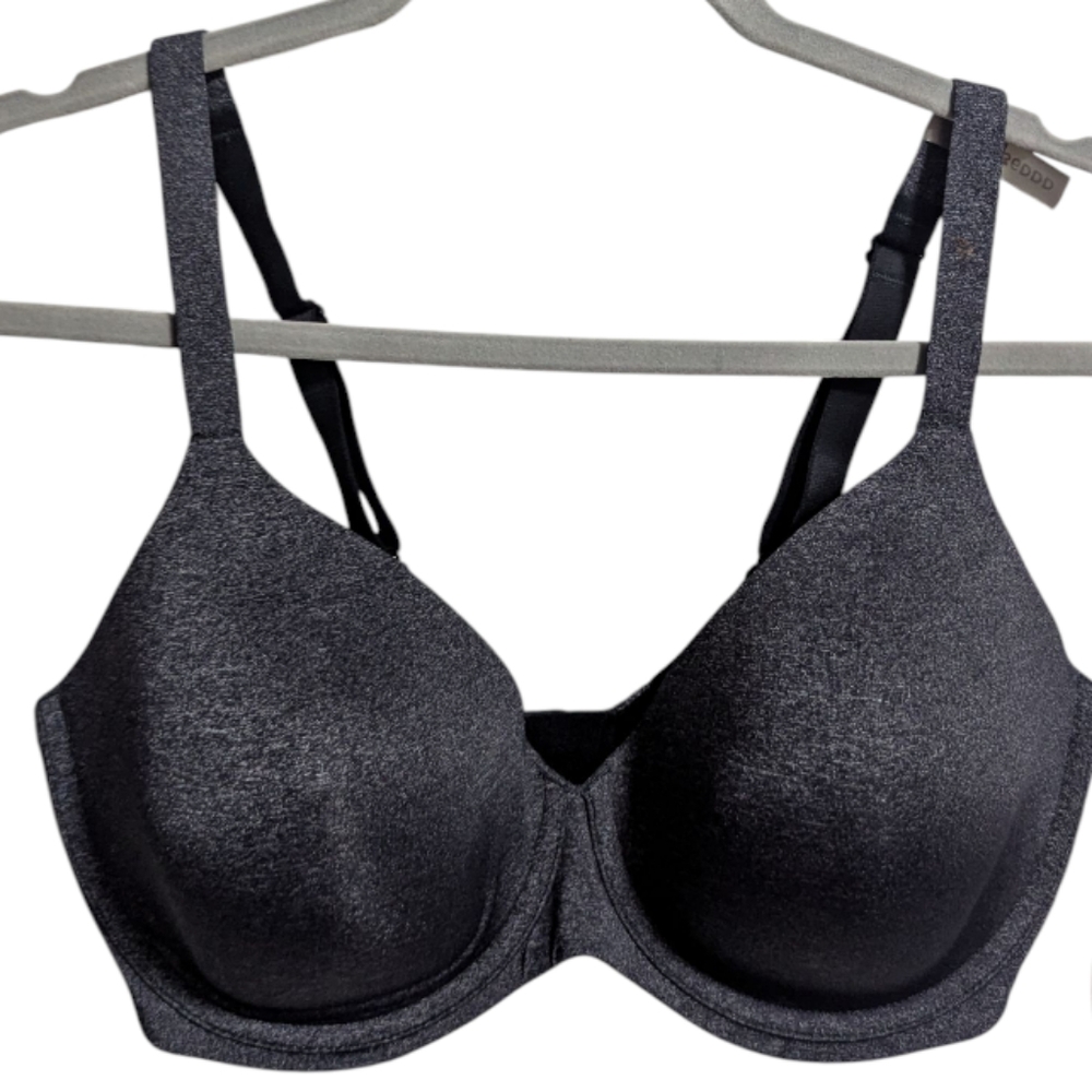 Ambrielle Women's Bra 36DDD Dark Gray Adjustable Straps Full Coverage W-513